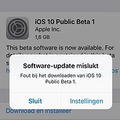 iOS 10 publieke beta installeren lukt niet? Dit kun je proberen