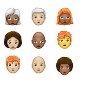 Grijs, roodharig, kaal of een afro? Er is een passende emoji voor jou op komst