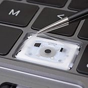 Siliconen membraan beschermt MacBook Pro-toetsenbord tegen kruimels