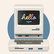 Deze schattige mini Macintosh dient als dock voor jouw Mac