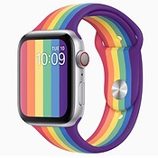 Nieuwe Pride 2020 Apple Watch-bandjes: sportbandjes met strepen en stippen