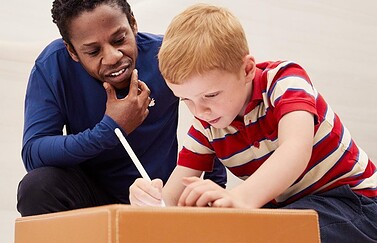 Apple Store met kinderen