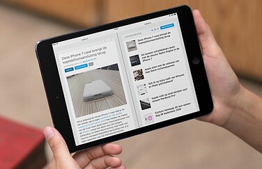 Split View in Safari op de iPad.