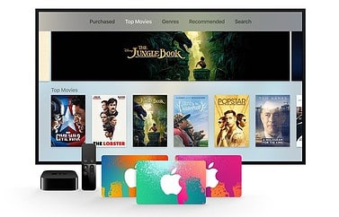 iTunes-cadeaubon met Apple TV.