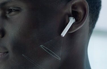 Apple AirPods: bereik van de microfoon
