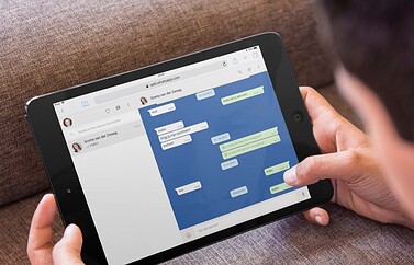 WhatsApp op de iPad via web.