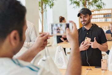 iPhone XS launch in Apple Store 2018, foto maken