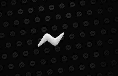 Facebook Messenger dark mode logo.