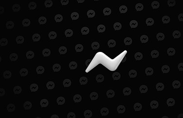 Facebook Messenger dark mode logo.