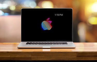 Screensaver Apple logo op MacBook Pro
