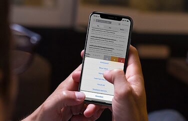 Mail stilhouden op iPhone.