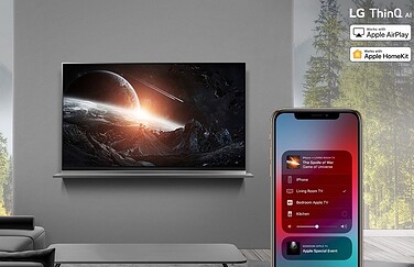 LG televisie met HomeKit en AirPlay 2.