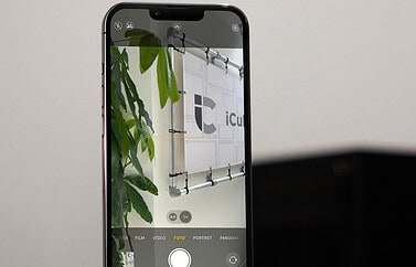 iPhone camera met waterpas