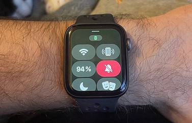 Grijsgroene tint op Apple Watch
