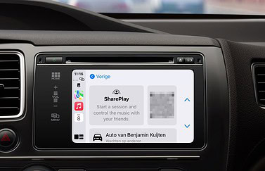 CarPlay in iOS 17 met muziekfunctie voor passagiers