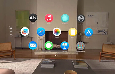 visionOS interface