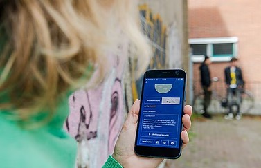 Burgernet-app op smartphone