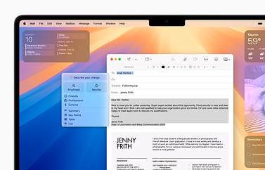 Tekst herschrijven met Apple Intelligence