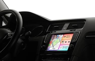 Apple CarPlay dashboard in een auto