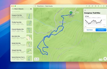 Topografische kaarten macOS Sequoia