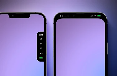 Alternatieve designs voor iPhone-notch