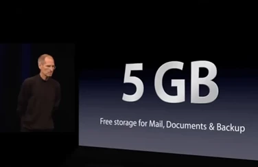 Steve Jobs 5GB iCloud opslag
