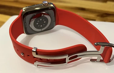 Siliconen bandje met metalen gesp voor Apple Watch gelekt
