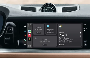 CarPlay in een Amerikaanse Porsche