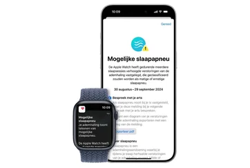 Slaapapneumeldingen op Apple Watch