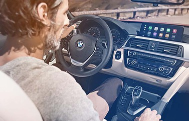 BMW met CarPlay in systeem.