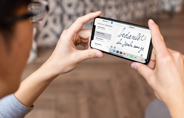 Handschrift in iMessage-app