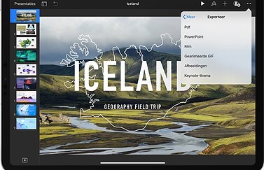 Keynote exporteren naar PowerPoint