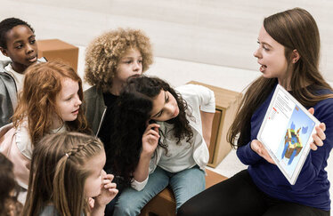 Apple Store met kinderen