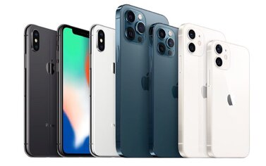 iPhone X vs iPhone 12 en iPhone 12 Pro.