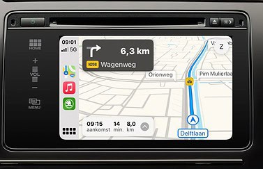CarPlay: Apple Kaarten met flitspaal.