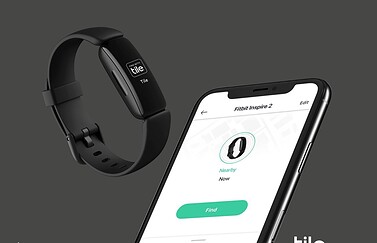 Fitbit Inspire 2 met Tile integratie.
