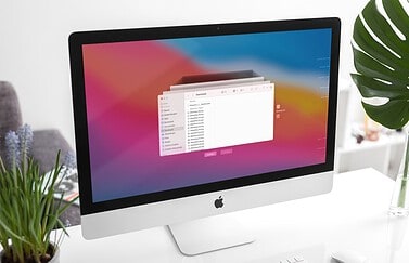 iMac met macOS Big Sur: Time Machine activeren.