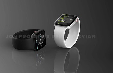 Apple Watch Series 7 renders in spacegrijs en zilver.