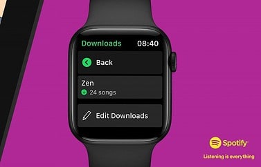 Spotify Apple Watch offline muziek.