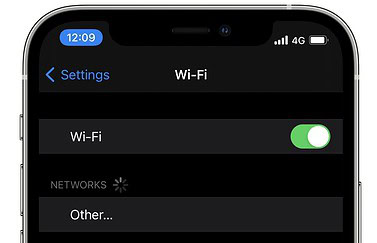 iOS WiFi-instellingen