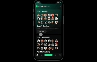 Spotify Greenroom op iPhone