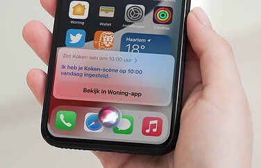 HomeKit inplannen via Siri.