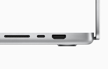 16-inch MacBook Pro 2021 met SD kaartslot en hdmi