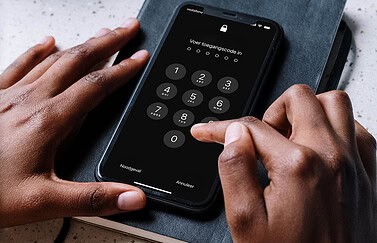 iPhone toegangscode invoeren