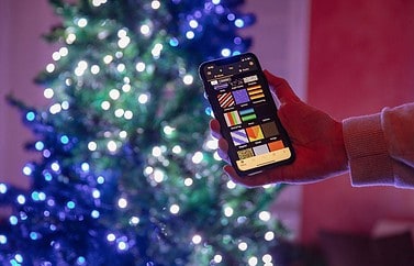 Twinkly-app met kerstboom.