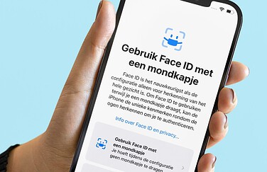 iOS 15.4: Face ID met mondkapje.