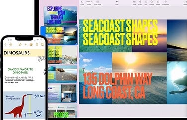 iWork-apps Pages en Keynote voor Mac en iPhone.