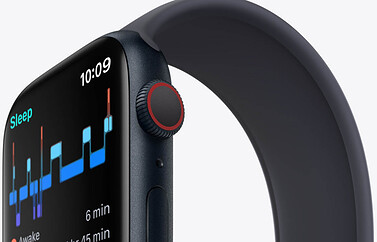 Apple Watch Series 8 Cellular rode knop