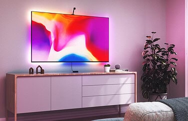 Nanoleaf 4D TV-kit in woonkamer