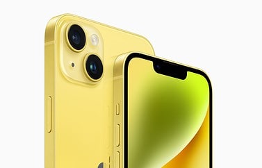 iPhone 14 en iPhone 14 Plus in geel